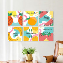 Afbeelding in Gallery-weergave laden, Mini Serie Schilderen op Nummer 20x20cm (6 stuks) - Vers fruit