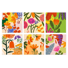 Afbeelding in Gallery-weergave laden, Mini Serie Schilderen op Nummer 20x20cm (6 stuks) - Abstracte tuin