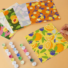 Afbeelding in Gallery-weergave laden, Mini Serie Schilderen op Nummer 20x20cm (6 stuks) - Fruitpatroon