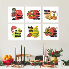 Afbeelding in Gallery-weergave laden, Mini Serie Schilderen op Nummer 20x20cm (6 stuks) - Feestelijke mini-prints