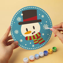 Afbeelding in Gallery-weergave laden, Mini Serie Schilderen op Nummer - Schijven Ø20cm (6 stuks) - Kleurrijke kerstpersonages