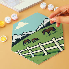 Afbeelding in Gallery-weergave laden, Mini Serie Schilderen op Nummer - Zeshoeken (6 stuks) - Leven op de boerderij