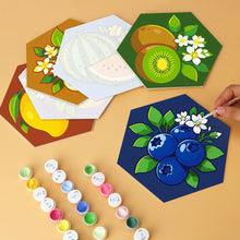 Afbeelding in Gallery-weergave laden, Mini Serie Schilderen op Nummer - Zeshoeken (6 stuks) - Sappige collectie