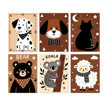 Afbeelding in Gallery-weergave laden, Mini Serie Schilderen op Nummer 15x20cm (6 stuks) - Knusse maatjes