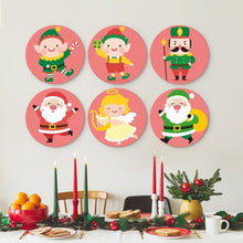 Afbeelding in Gallery-weergave laden, Mini Serie Schilderen op Nummer - Schijven Ø20cm (6 stuks) - Kerstpersonage