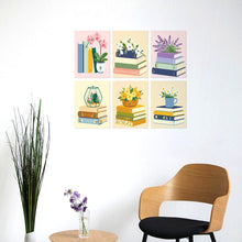Afbeelding in Gallery-weergave laden, Mini Serie Schilderen op Nummer 15x20cm (6 stuks) - Leestuin