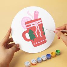 Afbeelding in Gallery-weergave laden, Mini Serie Schilderen op Nummer - Schijven Ø20cm (6 stuks) - Zoete kerst