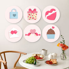 Afbeelding in Gallery-weergave laden, Mini Serie Schilderen op Nummer - Schijven Ø20cm (6 stuks) - Liefdesbriefjes