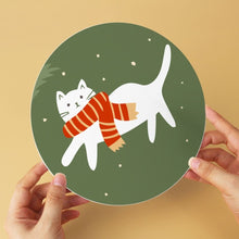 Afbeelding in Gallery-weergave laden, Mini Serie Schilderen op Nummer - Schijven Ø20cm (6 stuks) - Kersthoekje van de kat