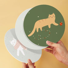 Afbeelding in Gallery-weergave laden, Mini Serie Schilderen op Nummer - Schijven Ø20cm (6 stuks) - Kersthoekje van de kat