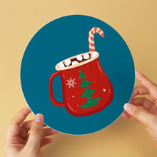 Afbeelding in Gallery-weergave laden, Mini Serie Schilderen op Nummer - Schijven Ø20cm (6 stuks) - Warme winterdrankjes