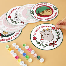 Afbeelding in Gallery-weergave laden, Mini Serie Schilderen op Nummer - Schijven Ø20cm (6 stuks) - Vintage kerstzegels