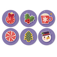 Afbeelding in Gallery-weergave laden, Mini Serie Schilderen op Nummer - Schijven Ø20cm (6 stuks) - Paarse kerstset