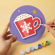 Afbeelding in Gallery-weergave laden, Mini Serie Schilderen op Nummer - Schijven Ø20cm (6 stuks) - Paarse kerstset