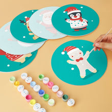 Afbeelding in Gallery-weergave laden, Mini Serie Schilderen op Nummer - Schijven Ø20cm (6 stuks) - Turquoise feestset 1