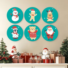 Afbeelding in Gallery-weergave laden, Mini Serie Schilderen op Nummer - Schijven Ø20cm (6 stuks) - Turquoise feestset 1