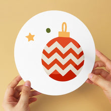 Afbeelding in Gallery-weergave laden, Mini Serie Schilderen op Nummer - Schijven Ø20cm (6 stuks) - Scharlakenrode kerst