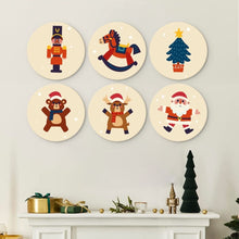 Afbeelding in Gallery-weergave laden, Mini Serie Schilderen op Nummer - Schijven Ø20cm (6 stuks) - Vintage kerstspeelgoed