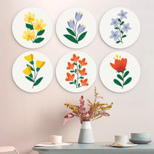 Afbeelding in Gallery-weergave laden, Mini Serie Schilderen op Nummer - Schijven Ø20cm (6 stuks) - Botanische portretten