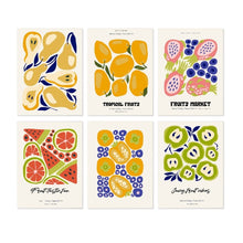 Afbeelding in Gallery-weergave laden, Mini Serie Schilderen op Nummer 15x20cm (6 stuks) - Fruitige prints
