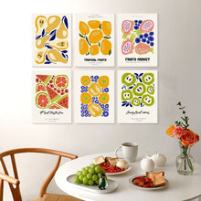 Afbeelding in Gallery-weergave laden, Mini Serie Schilderen op Nummer 15x20cm (6 stuks) - Fruitige prints