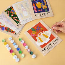 Afbeelding in Gallery-weergave laden, Mini Serie Schilderen op Nummer 15x20cm (6 stuks) - Holly Jolly-collectie