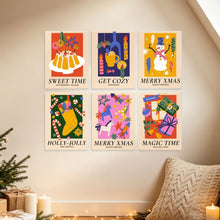Afbeelding in Gallery-weergave laden, Mini Serie Schilderen op Nummer 15x20cm (6 stuks) - Holly Jolly-collectie