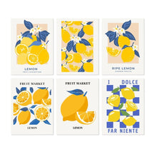 Afbeelding in Gallery-weergave laden, Mini Serie Schilderen op Nummer 15x20cm (6 stuks) - Citrus en zon