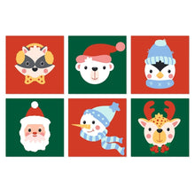 Afbeelding in Gallery-weergave laden, Mini Serie Schilderen op Nummer 20x20cm (6 stuks) - Kerstportretten