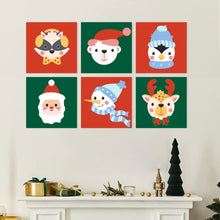 Afbeelding in Gallery-weergave laden, Mini Serie Schilderen op Nummer 20x20cm (6 stuks) - Kerstportretten