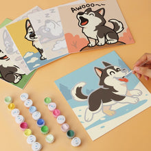 Afbeelding in Gallery-weergave laden, Mini Serie Schilderen op Nummer 20x20cm (6 stuks) - Husky-spirit