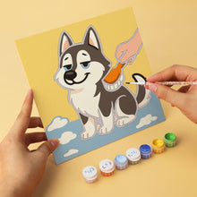 Afbeelding in Gallery-weergave laden, Mini Serie Schilderen op Nummer 20x20cm (6 stuks) - Husky-spirit