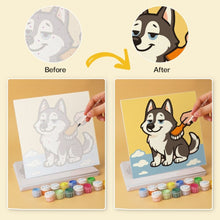 Afbeelding in Gallery-weergave laden, Mini Serie Schilderen op Nummer 20x20cm (6 stuks) - Husky-spirit