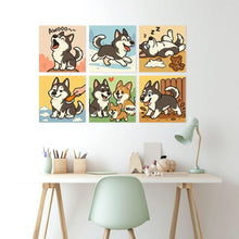 Afbeelding in Gallery-weergave laden, Mini Serie Schilderen op Nummer 20x20cm (6 stuks) - Husky-spirit