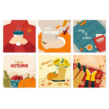 Afbeelding in Gallery-weergave laden, Mini Serie Schilderen op Nummer 20x20cm (6 stuks) - Herfstnoten
