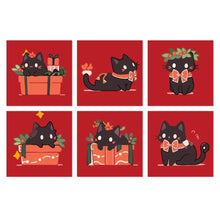 Afbeelding in Gallery-weergave laden, Mini Serie Schilderen op Nummer 20x20cm (6 stuks) - Vrolijke kleine katten