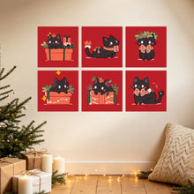 Afbeelding in Gallery-weergave laden, Mini Serie Schilderen op Nummer 20x20cm (6 stuks) - Vrolijke kleine katten