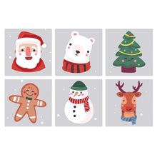 Afbeelding in Gallery-weergave laden, Mini Serie Schilderen op Nummer 20x20cm (6 stuks) - Klassieke kerstset