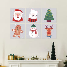 Afbeelding in Gallery-weergave laden, Mini Serie Schilderen op Nummer 20x20cm (6 stuks) - Klassieke kerstset
