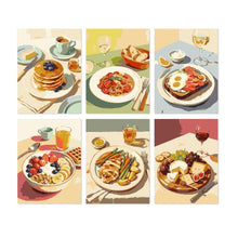 Afbeelding in Gallery-weergave laden, Mini Serie Schilderen op Nummer 15x20cm (6 stuks) - Gastronomische momenten