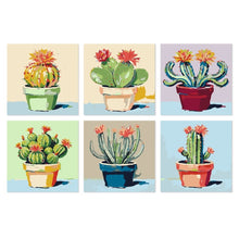 Afbeelding in Gallery-weergave laden, Mini Serie Schilderen op Nummer 20x20cm (6 stuks) - Stekelig en mooi
