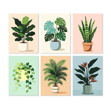 Afbeelding in Gallery-weergave laden, Mini Serie Schilderen op Nummer 15x20cm (6 stuks) - Geworteld in groen