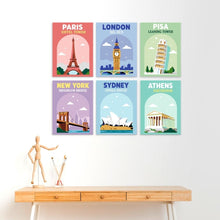 Afbeelding in Gallery-weergave laden, Mini Serie Schilderen op Nummer 15x20cm (6 stuks) - Monumenten van de wereld