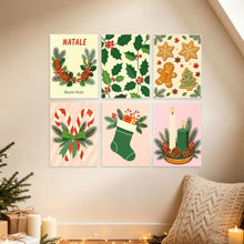 Afbeelding in Gallery-weergave laden, Mini Serie Schilderen op Nummer 15x20cm (6 stuks) - Kerstdetails