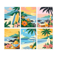 Afbeelding in Gallery-weergave laden, Mini Serie Schilderen op Nummer 15x20cm (6 stuks) - Eindeloze zomer