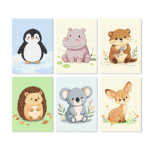 Afbeelding in Gallery-weergave laden, Mini Serie Schilderen op Nummer 15x20cm (6 stuks) - Speelse puppy's