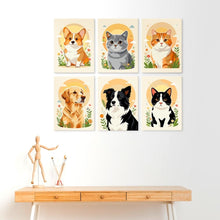 Afbeelding in Gallery-weergave laden, Mini Serie Schilderen op Nummer 15x20cm (6 stuks) - Dierenportretten