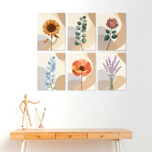 Afbeelding in Gallery-weergave laden, Mini Serie Schilderen op Nummer 15x20cm (6 stuks) - Botanische studie