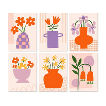 Afbeelding in Gallery-weergave laden, Mini Serie Schilderen op Nummer 15x20cm (6 stuks) - Patronen en bloemblaadjes