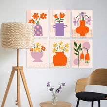 Afbeelding in Gallery-weergave laden, Mini Serie Schilderen op Nummer 15x20cm (6 stuks) - Patronen en bloemblaadjes